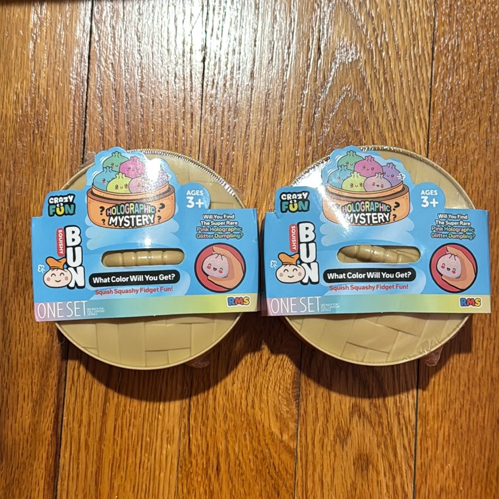 Holographic Mystery Squishy Dumpling Five Below - lot of 2